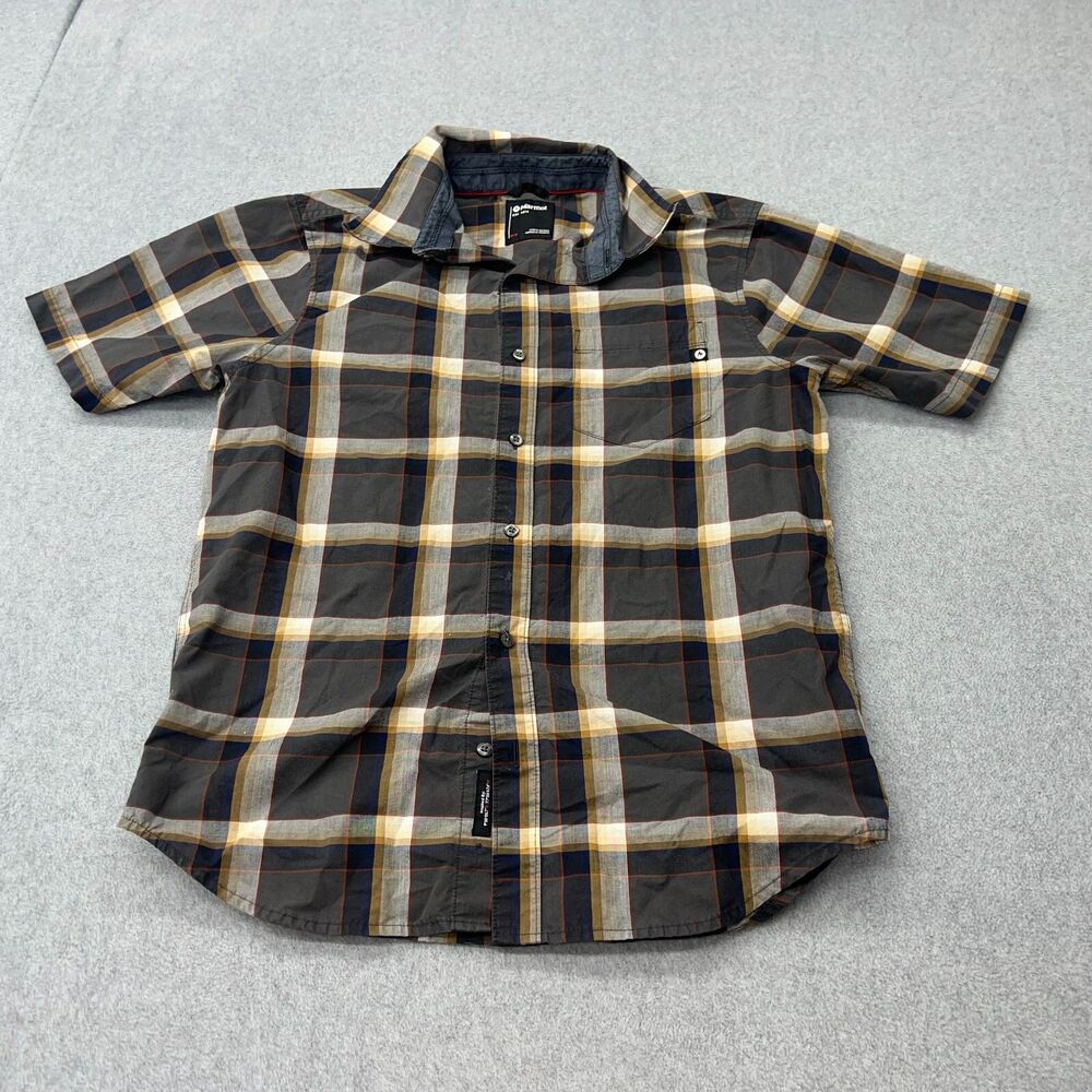 Marmot Shirt Mens Medium Large Plaid Short Sleeve Outdoors Hiking Camping READ